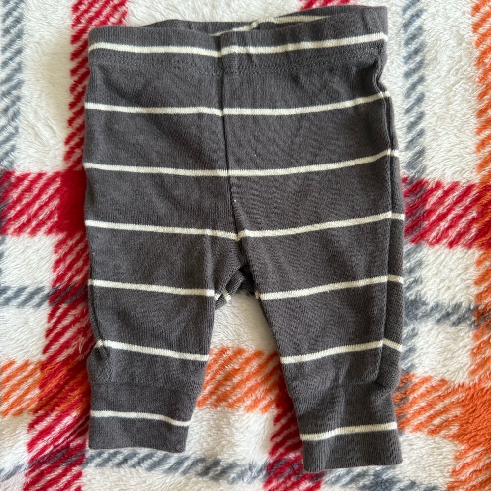 Carter's Gray and White Striped Leggings